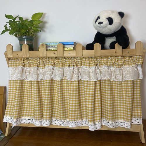 短窗帘半遮光自粘厨房布帘魔术贴小窗户法式门帘橱柜帘咖啡帘蕾丝 - 图3