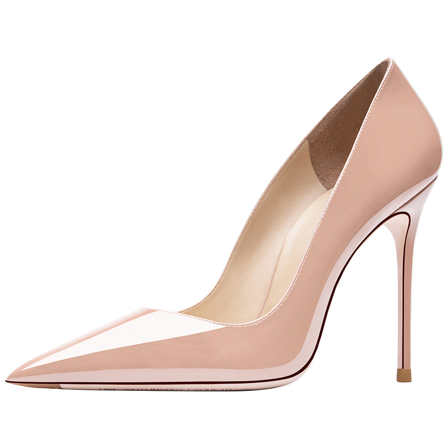 2025年春秋新款裸粉色高跟鞋女名媛漆皮细跟性感尖头气质浅口单鞋,淘宝优惠券,粉丝福利购,淘宝优惠卷