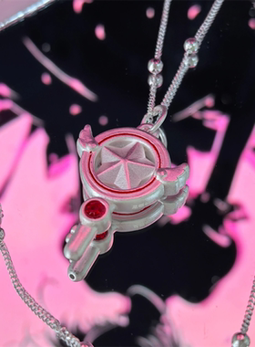 日系卡通动漫魔卡少女樱百变小樱cos镂空翅膀爱心吊坠项链锁骨链