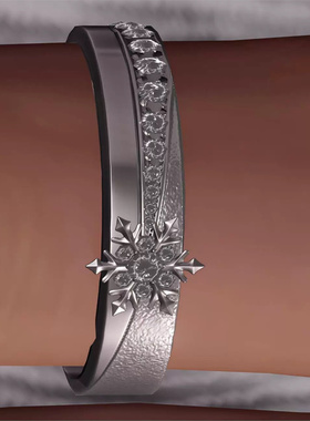 纯银戒指女ins潮小众设计感时尚玫瑰花朵简约食指戒素圈指环潮流