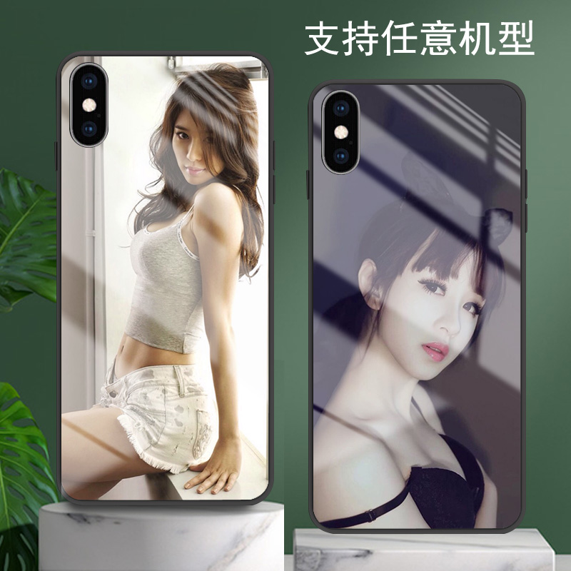 适用oppor17手机壳r15梦境版r7图案r9照片r11s定制r15x外套r11plus新品r17pro夜光玻璃潮酷情侣男士女生款 - 图1