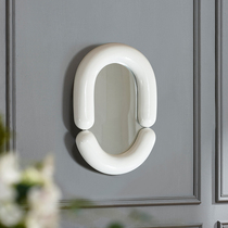 (shunyan design) Ins cute little Q makeup mirror light extravagant wall-mounted decoration Handwashing desk hanging wall anti-fog bathroom mirror