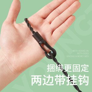 Youngtime两用晾衣绳户外露营旅行吸盘室外挂晒衣服绳子卡扣挂钩
