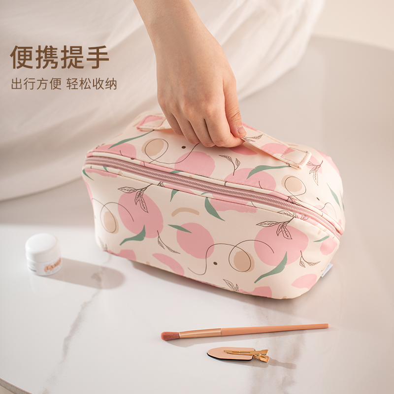 有时光多功能放水化妆包女分区收纳便携大容量出差旅行防水洗漱包