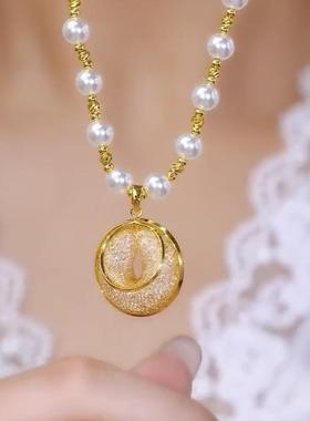 2024年新款潮网状水晶项链女精致时尚小众设计珍珠锁骨链网红颈链