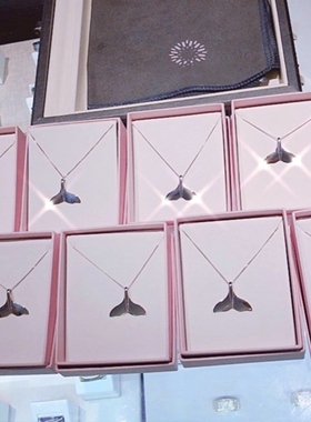 新西兰MH鱼尾项链白金纯银海豚