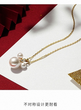 珍珠米奇项链女本命年金