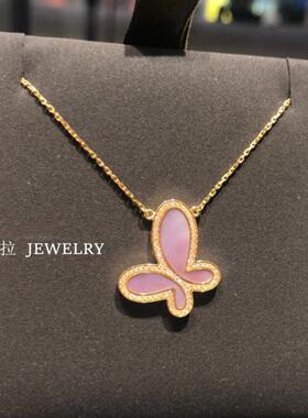 22K金无敌蝴蝶镶钻项链