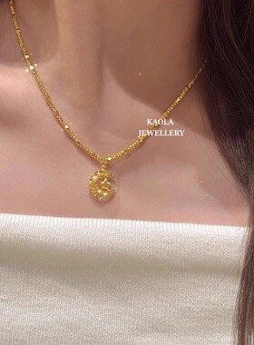 星月织梦揽月项链爆闪蹦迪珠