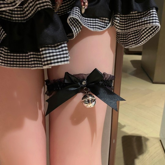 Bow sexy lace leg chain y2k hot girl strap