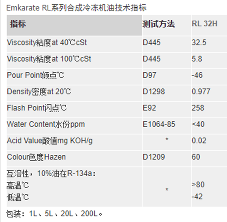 空调压缩机冷冻机油R410a R134a R22/R600A冰箱空调防冻机油RL32H - 图2