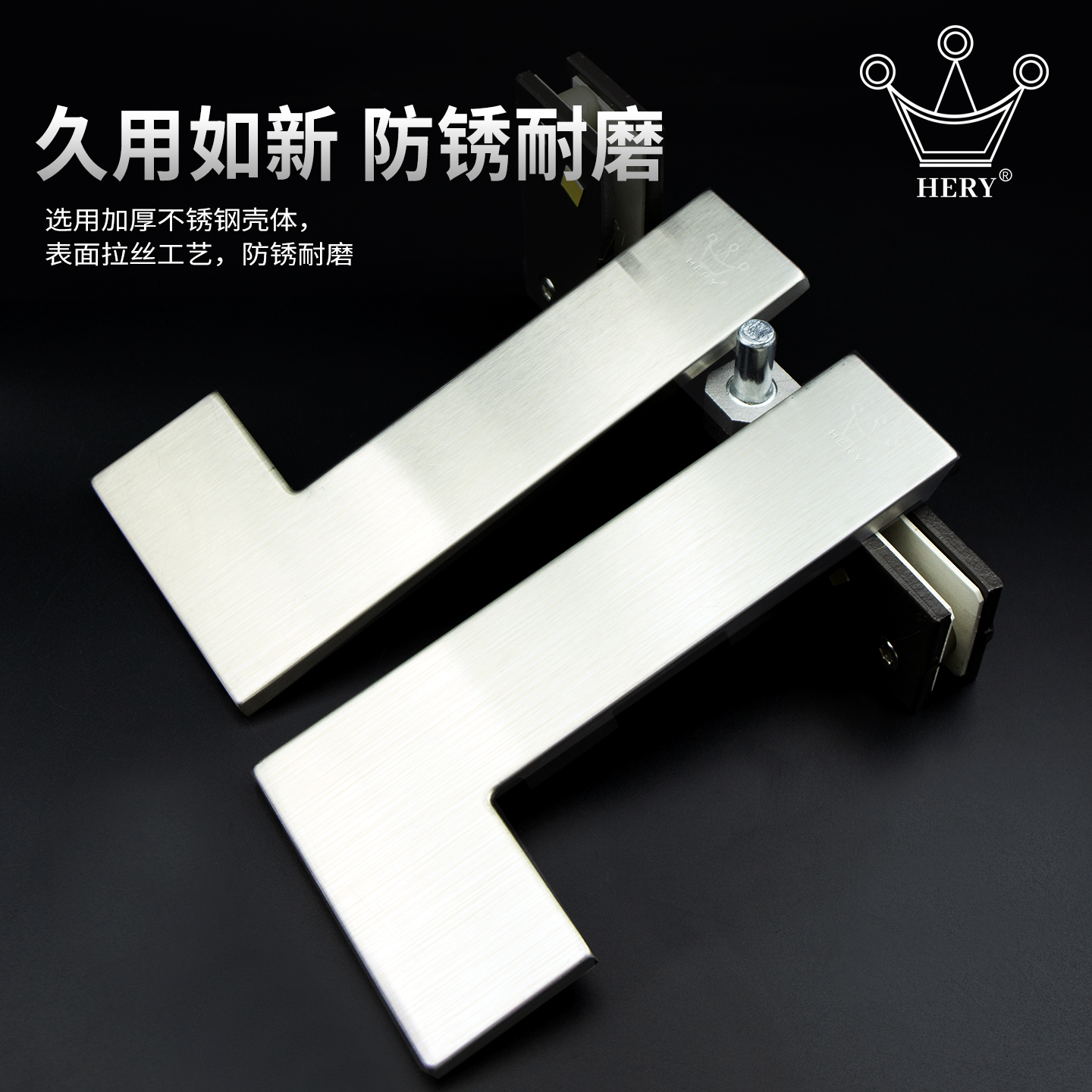 304小夹无框玻璃门夹12mm通用上下夹地弹簧一字夹曲夹6厘钢板重型 - 图2