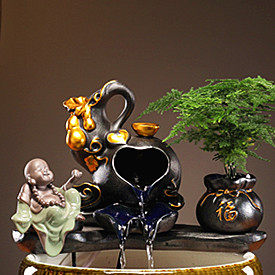 陶瓷自动循环水石槽小鱼缸流水增氧过滤器摆件搭配鱼缸家用造景,淘宝优惠券,粉丝福利购,淘宝优惠卷