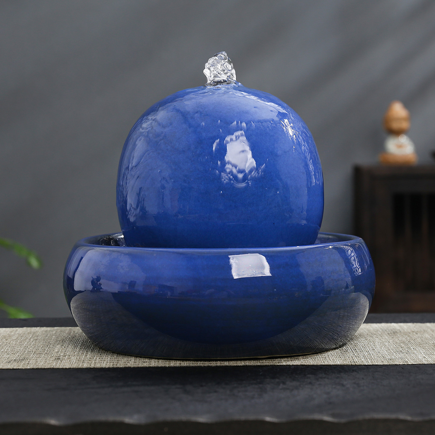 欧式陶瓷流水喷泉加湿器摆件家居客厅桌面办公室创意工艺摆设招财,淘宝优惠券,粉丝福利购,淘宝优惠卷