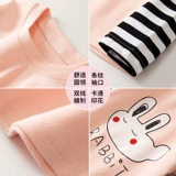 Весенняя футболка, хлопковый детский весенний демисезонный лонгслив для девочек, в западном стиле, детская одежда