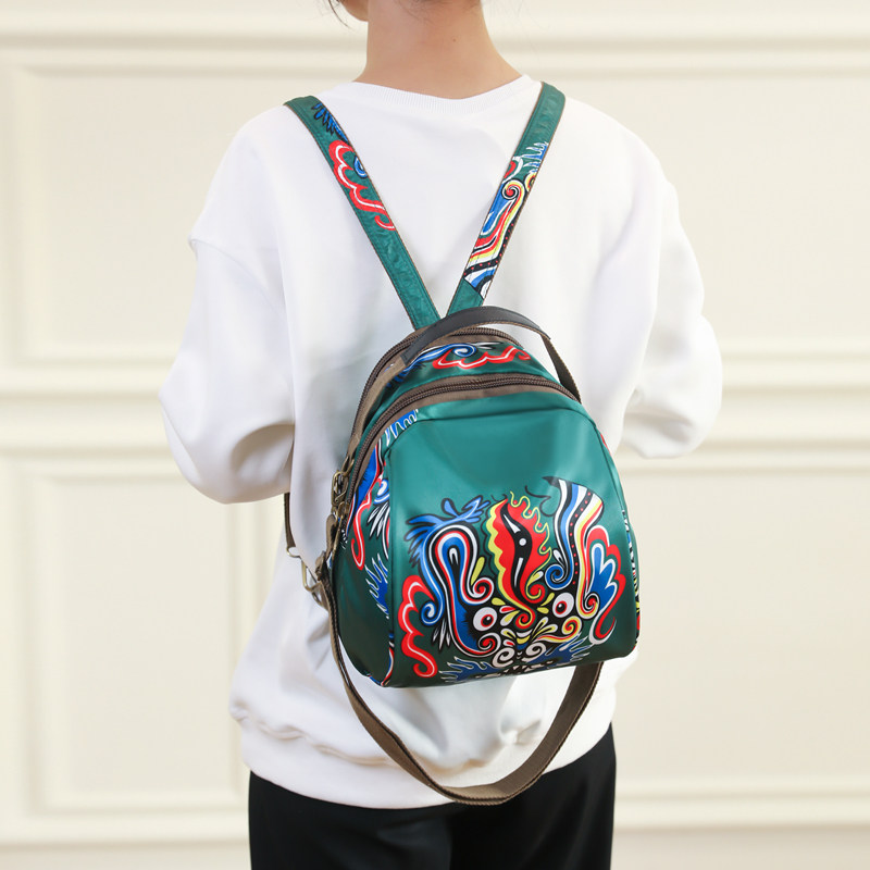 女士潮流民族风贝壳包包单肩双肩包 米格莱思双肩背包