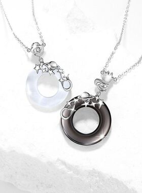 小王子与玫瑰花平安扣纯银925小