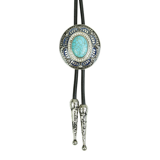 欧美领绳波洛领带BOLO TIE水钻宝石领带领结项链男可调节挂饰配饰