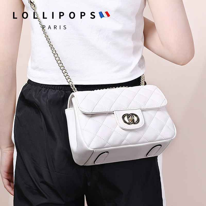 小ck 2020新款真皮小香风菱格链条包 lollipops女士包袋