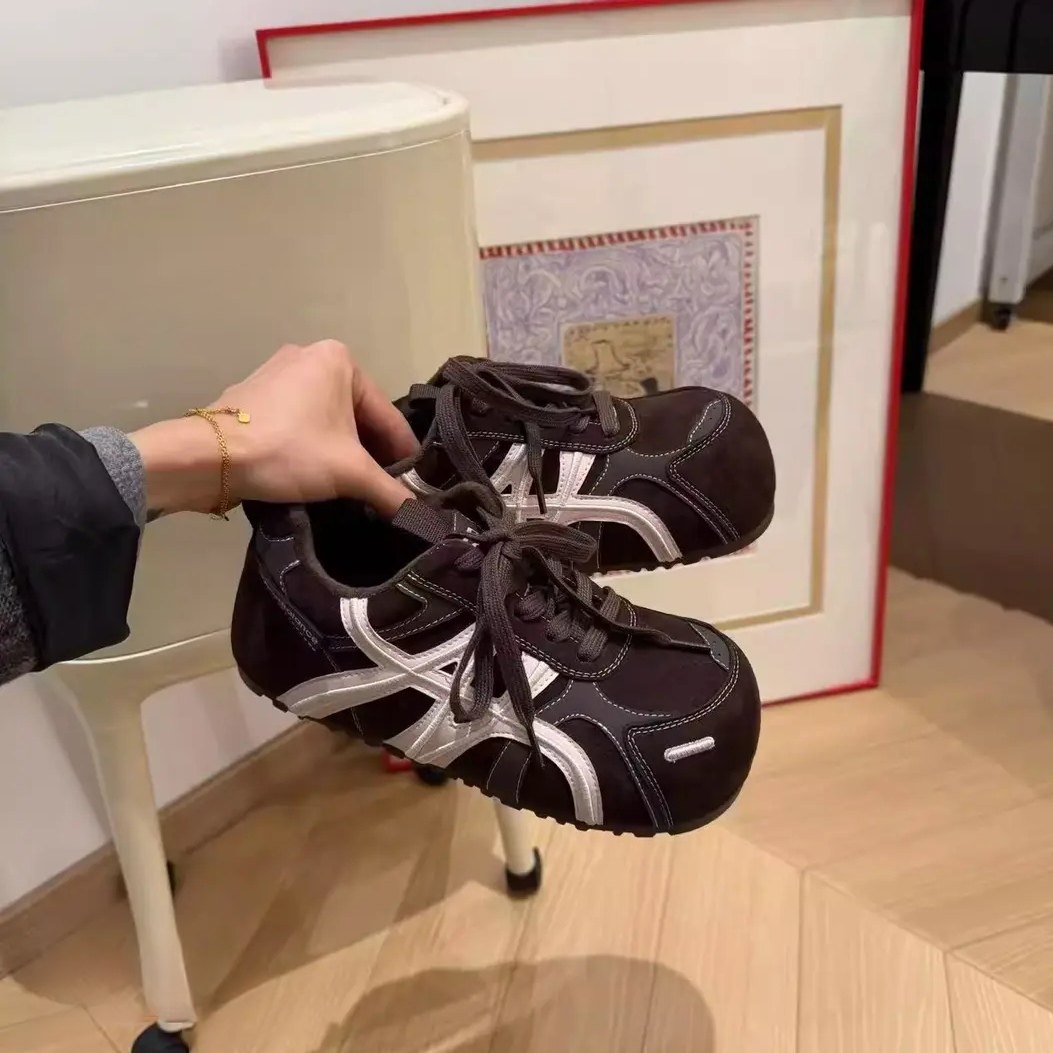 复古德训鞋女秋冬新款加绒厚底休闲小众设计百搭泡芙鞋运动阿甘鞋,淘宝优惠券,粉丝福利购,淘宝优惠卷