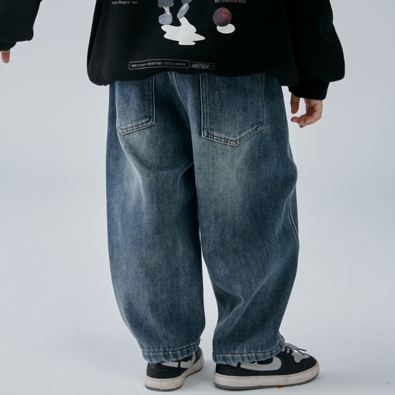 男童春秋冬季日系牛仔裤 儿童百搭帅气一体绒柔软加厚长裤子潮酷,淘宝优惠券,粉丝福利购,淘宝优惠卷