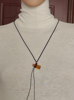 香水精油瓶项链简约玻璃