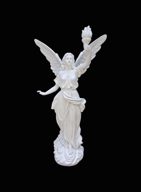 举火把天使石膏全身雕像光明女神石膏像雕塑艺术婚礼装饰欧式装修