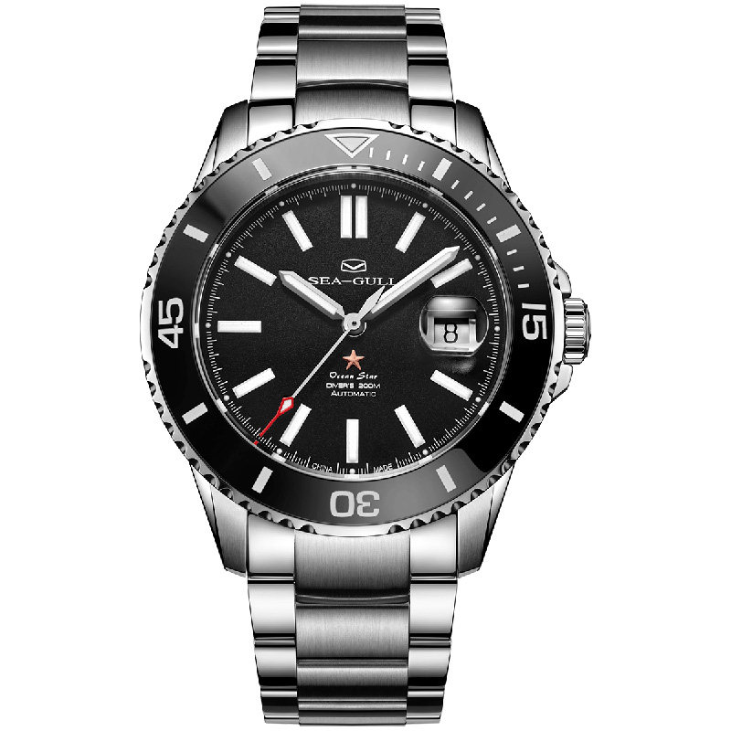 seagull机械表男全自动夜光潜水表 海鸥表赢时国产腕表