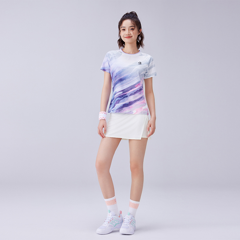 薰风羽毛球服女男网球服女短袖速干透气比赛服运动服T恤上衣定制 - 图2