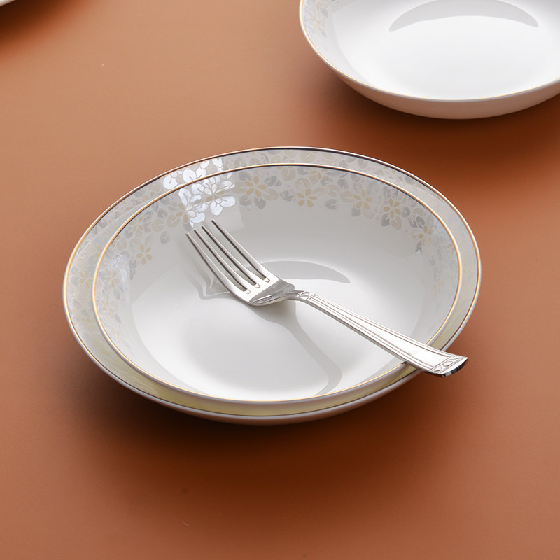 隆达骨瓷餐具炒菜盘子高级感陶瓷盘子碗套装组合家用岚影龙虾盘子,淘宝优惠券,粉丝福利购,淘宝优惠卷