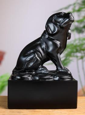 黑玉石狗玉玺印章官印