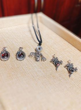 尼泊尔龙吊坠情侣款石榴石中性