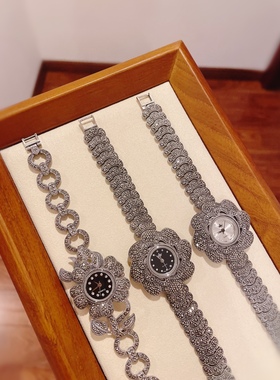 孤品回血价泰国手表925纯银钨钢钻手链花型表面马赛克进口