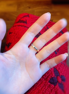 尼泊尔进口天然粉晶戒指925纯银粉晶食指戒通透手工素银戒托礼物