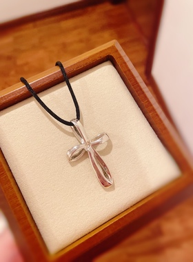 925纯银复古十字架吊坠钨钢钻马赛克秀气淑女款满满钻闪闪亮