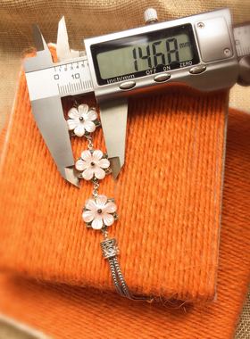 泰银天然粉色生日礼物手链