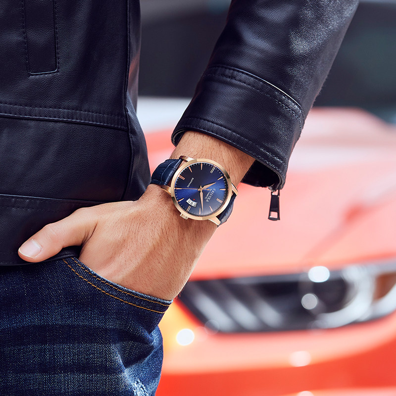 卡罗莱正品牌全自动男士防水机械表 caluola贝安加国产腕表