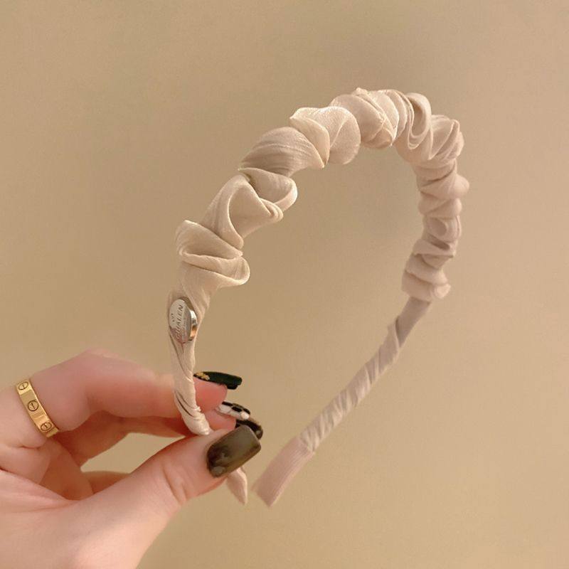 轻奢高级感流光褶皱细发箍女2023新款复古优雅气质头箍压发头饰,淘宝优惠券,粉丝福利购,淘宝优惠卷