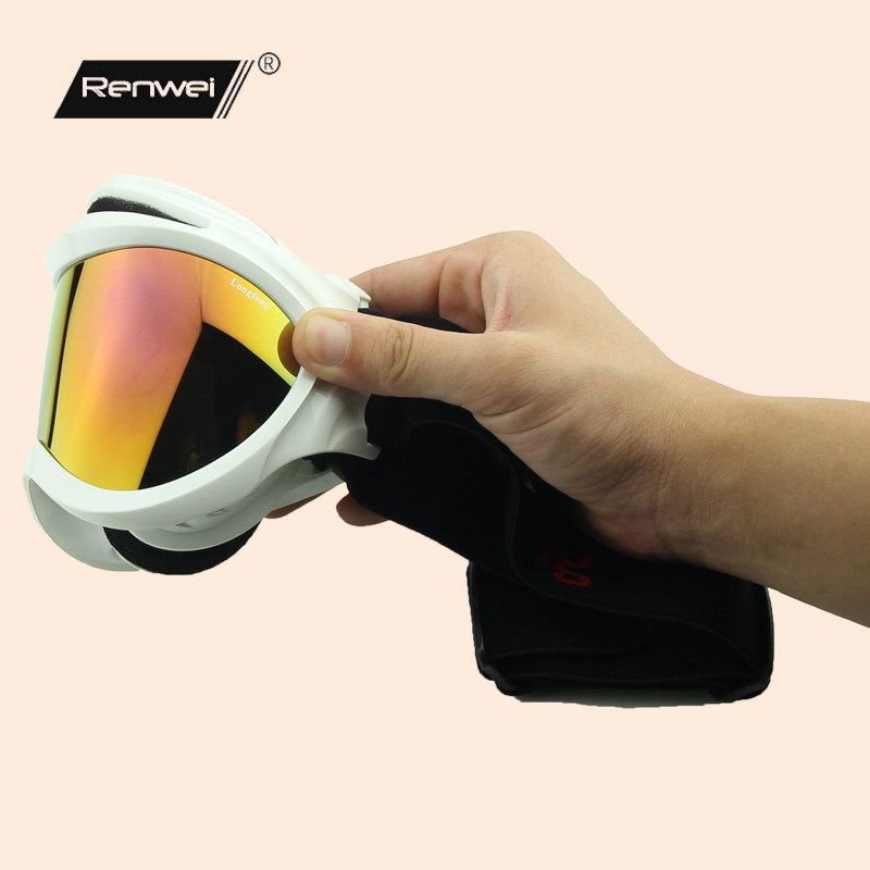 防雾男女双层可卡近视大球面滑雪镜 仁威滑雪镜