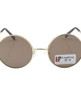 水晶石头太阳镜茶色墨镜圆框气质石头镜清凉养目术后专用保养眼睛