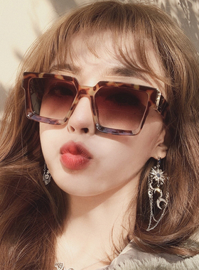 韩版宽边粗框黑色太阳眼镜男朋克风摇滚墨镜街拍蹦迪大脸太阳镜女
