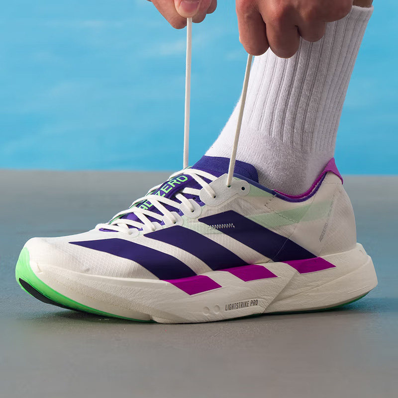 Adidas阿迪达斯男鞋ADIZERO ADIOS PRO 4 M缓震运动跑步鞋JR1656 - 图0