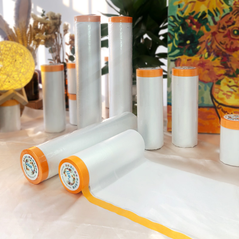 装修喷漆保护膜家具衣柜家装防尘门窗墙面刷漆家居成品遮盖防护膜 - 图0