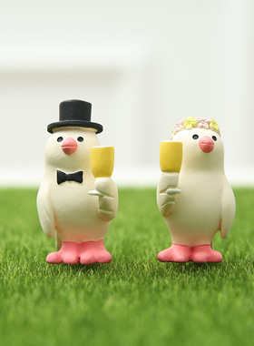 日式婚礼猫咪小摆件领证拍摄道具