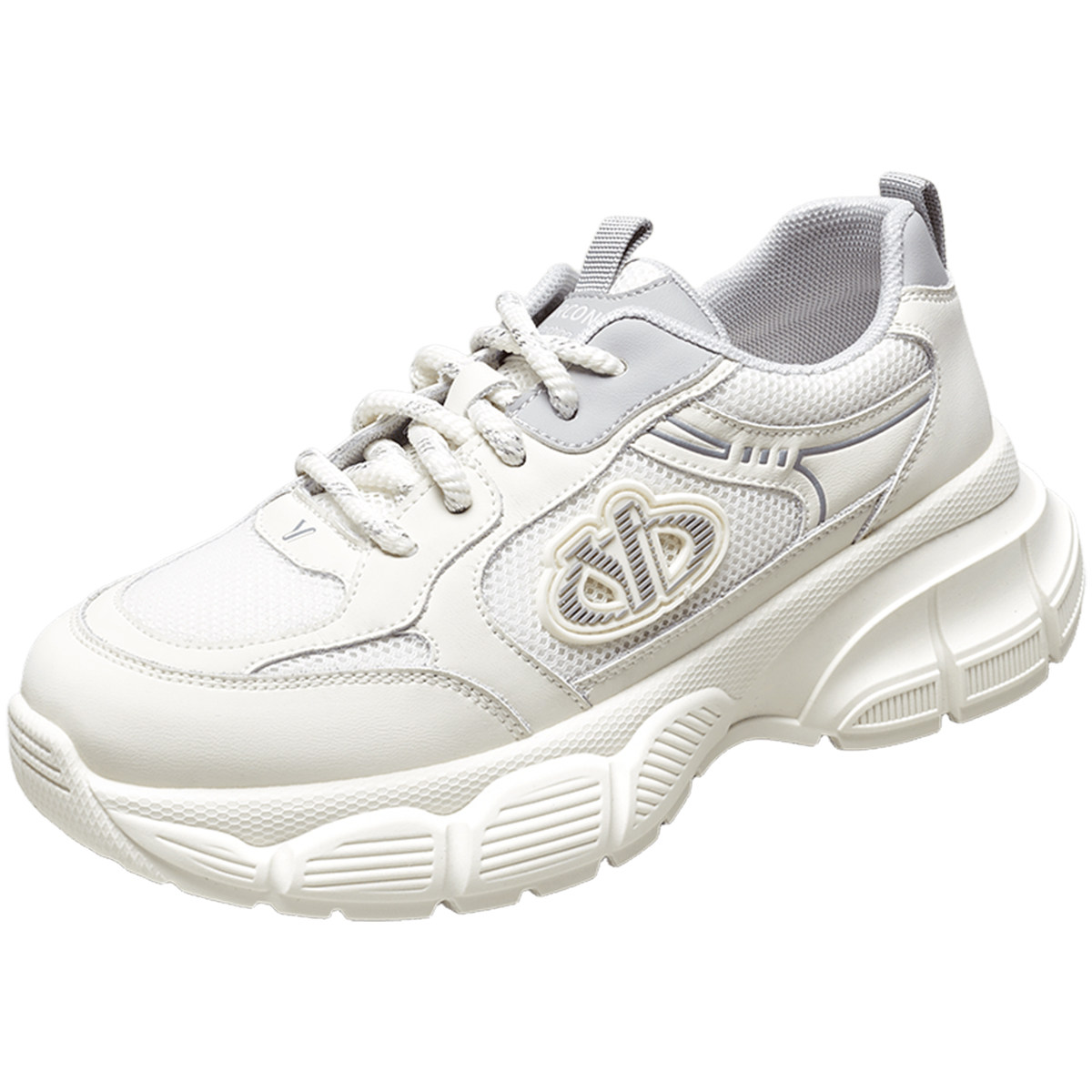 意尔康女鞋2025秋季新款松糕厚底老爹鞋软底运动休闲单鞋小个子,淘宝优惠券,粉丝福利购,淘宝优惠卷