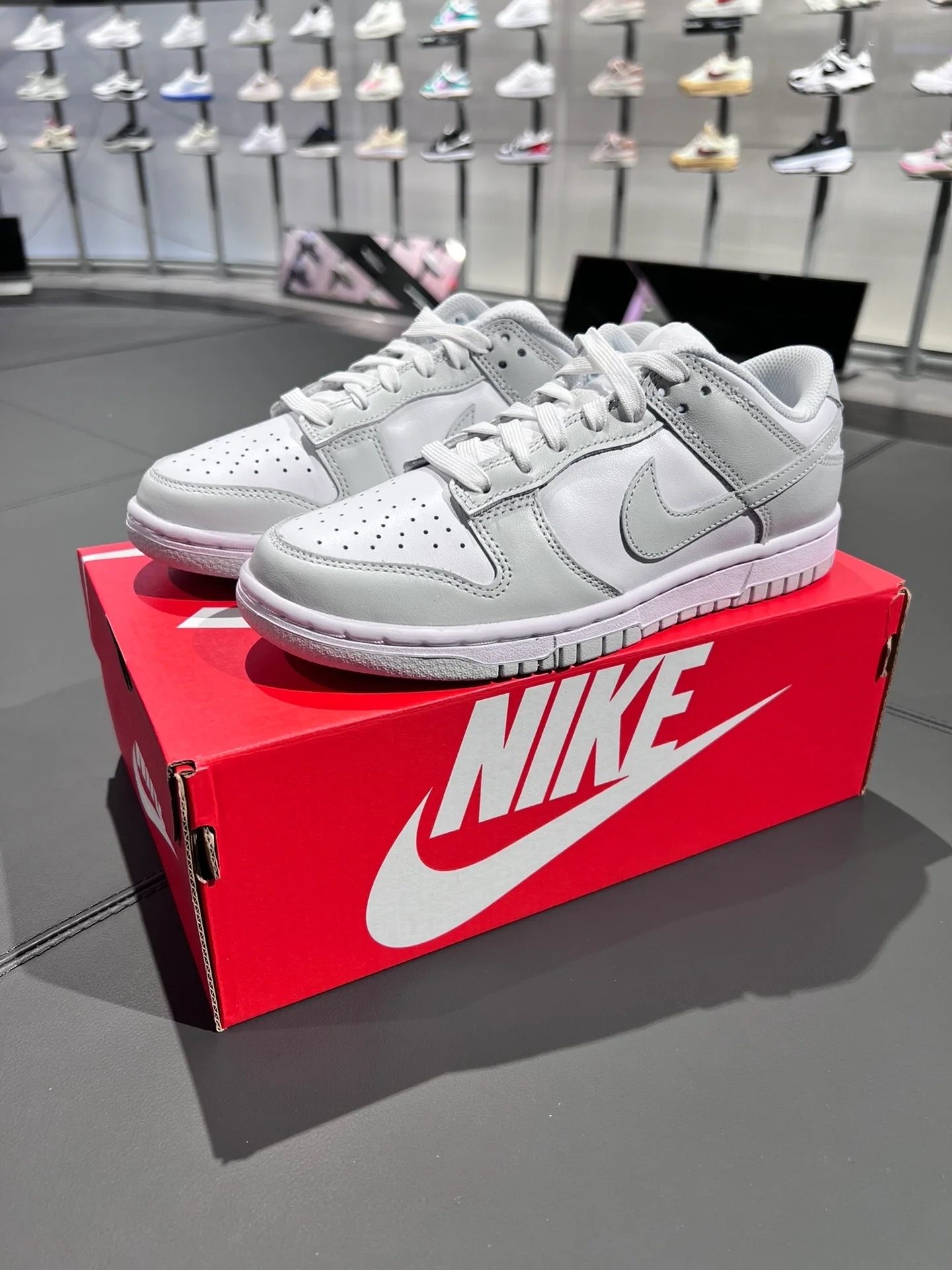 NIKE DUNK LOW 灰白 男子复古防滑减震 低帮版鞋 DD1391-103 - 图0