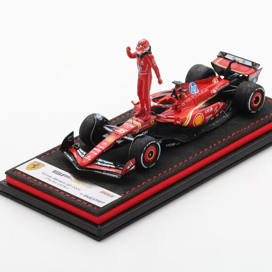 1 43 ​​LOOKSMART Ferrari SF24 Monaco Leclerc Championship Edition Doll Special Car Model