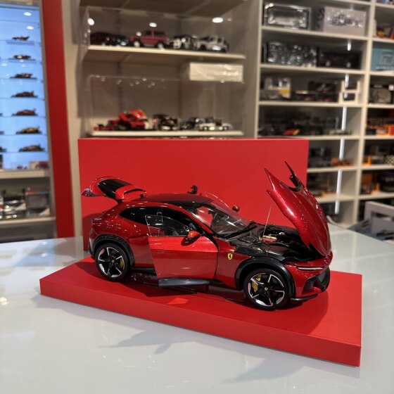 Spot 1 18 higher than the United States Ferrari Purosangue metallic red 2025 Taita limited alloy car model