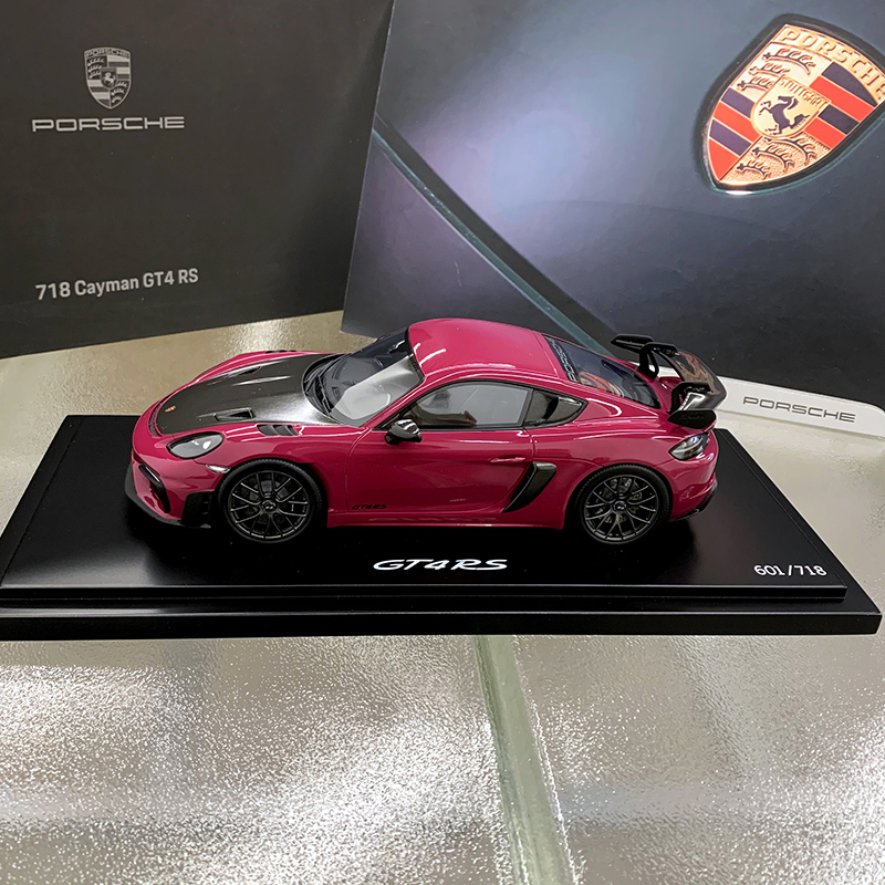 预1:18德国保时捷原厂Porsche 718 Cayman GT4 RS 2021汽车模型 - 图0