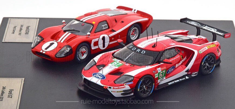 1:43 IXO福特FORD GT40 24H勒芒赛车双车套装仿真汽车模型摆件 - 图2